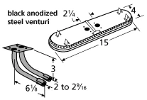 PHOENIX 14 3/4 X 4, Oval Stainless Steel Burner Kit
