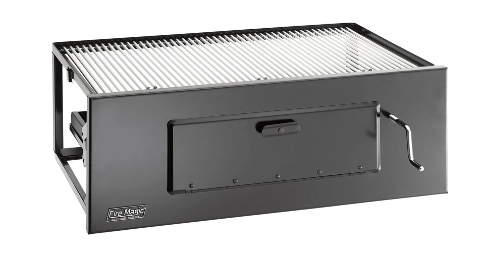 Fire Magic Lift-A-Fire 30" Regal Charcoal Built In Grill (No Cooking Grates) - 3334