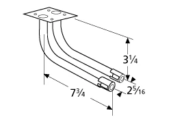 L-shaped Twin Venturi | Charmglow, Ellipse - Image 2
