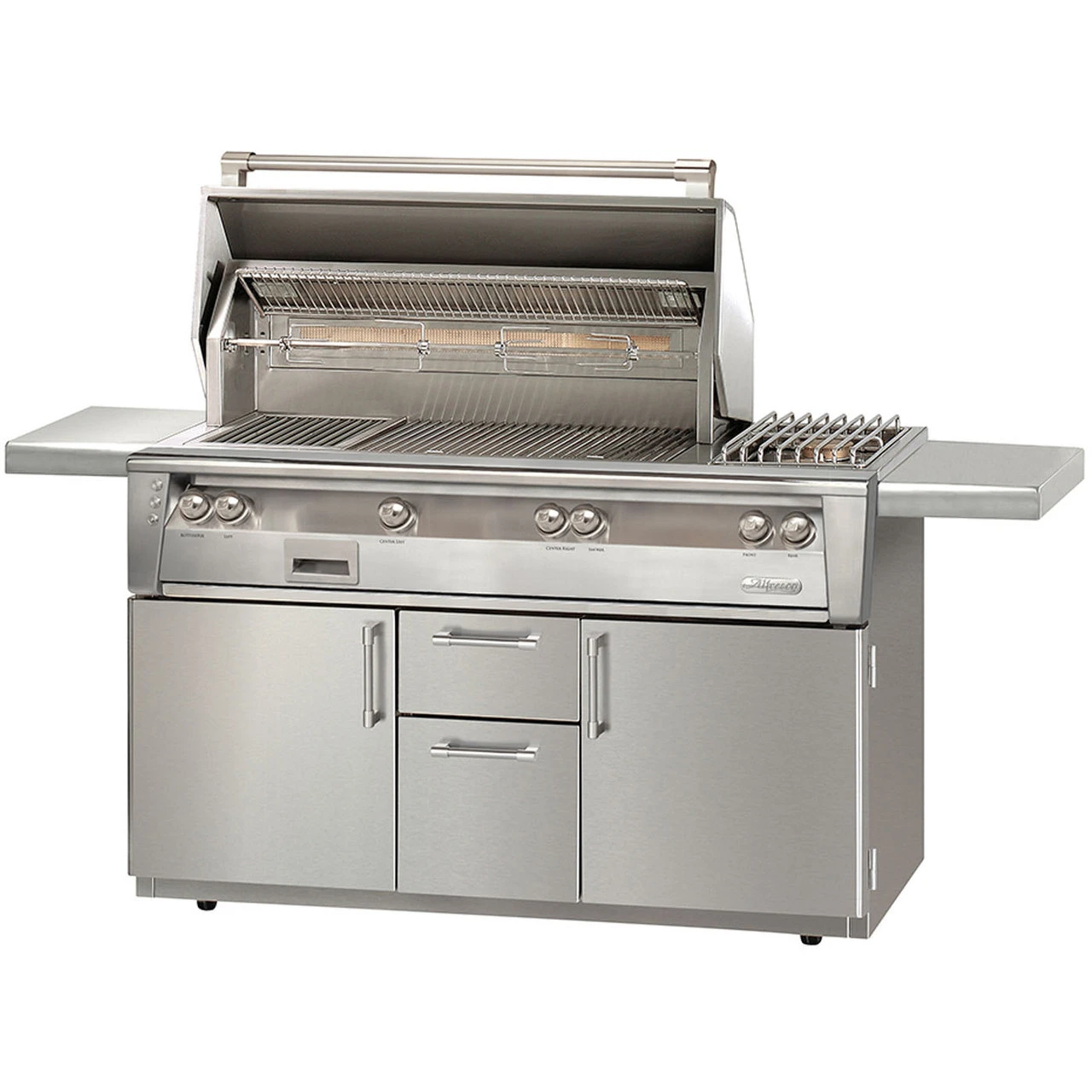 Alfresco ALXE 56" Grill Cart W Sear Zone, Side Burner