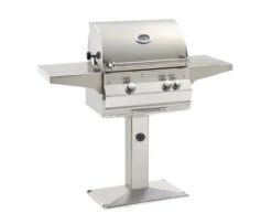 Fire Magic Aurora A430S Grill W Rotisserie On Patio Post