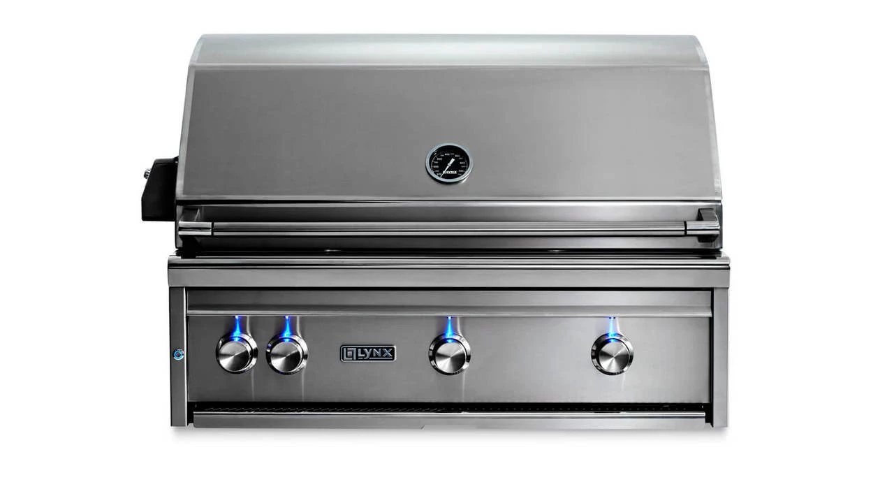 Lynx 36" Built-In Grill - 2 Ceramic Burners, 1 Trident W/ Rotisserie - L36TR