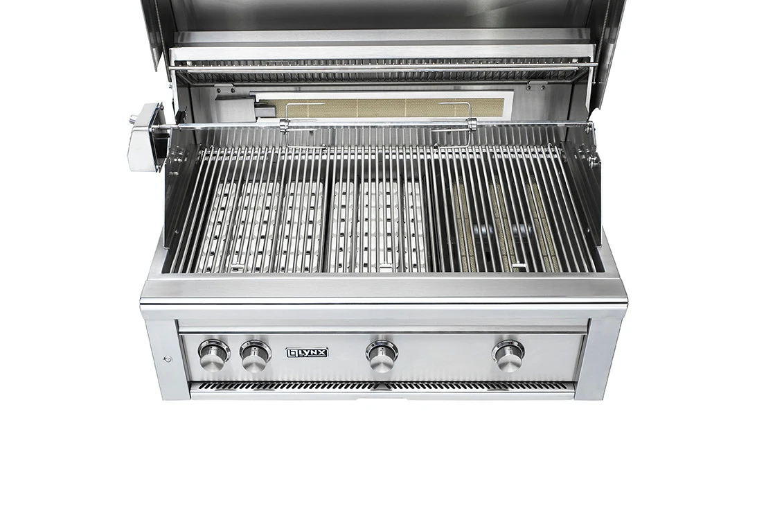 Lynx 36" Built-In Grill - 2 Ceramic Burners, 1 Trident W/ Rotisserie - L36TR - Image 2