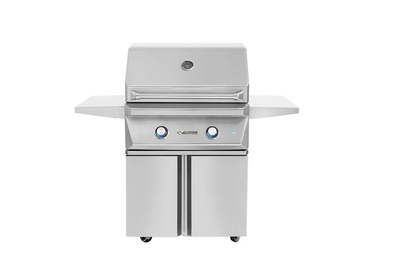 Twin Eagles 30" Grill, Rotisserie, Sear Zone On Base With 2 Doors - TEBQ30RS-C-TEGB30-B