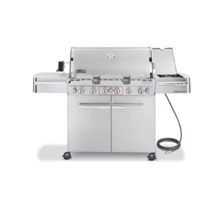 Weber S-670 Summit Natural Gas Grill, Sear Burner, Rotis, Side-Burner